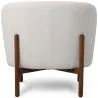 Fauteuil en bois et en Bouclette Fausse Fourrure Tapissée - Boucles Blanches - Brina image 7