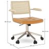 Chaise de Bureau en Rotin - Pivotante - Goner image 7