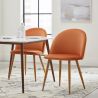 Chaise de Salle à Manger - Revêtue de Velours - Dossier avec Motif - Evelyne image 7