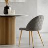 Chaise de Salle à Manger - Revêtue de Velours - Dossier avec Motif - Evelyne image 7