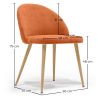 Chaise de Salle à Manger - Revêtue de Velours - Dossier avec Motif - Evelyne image 7