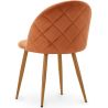 Chaise de Salle à Manger - Revêtue de Velours - Dossier avec Motif - Evelyne image 7