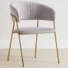 Chaise de salle à manger - Revêtue de velours - Gruna image 7