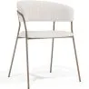 Chaise de salle à manger en Bouclette Fausse Fourrure Tapissée - Boucles Blanches - Gruna image 7