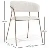 Chaise de salle à manger en Bouclette Fausse Fourrure Tapissée - Boucles Blanches - Gruna image 7