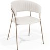 Chaise de salle à manger en Bouclette Fausse Fourrure Tapissée - Boucles Blanches - Gruna image 7