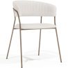 Chaise de salle à manger en Bouclette Fausse Fourrure Tapissée - Boucles Blanches - Gruna image 7