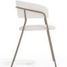 Chaise de salle à manger en Bouclette Fausse Fourrure Tapissée - Boucles Blanches - Gruna image 7