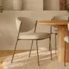 Chaise de salle à manger - Tapissée en tissu bouclé - Seda image 7