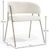 Chaise de salle à manger - Revêtue de tissu bouclé - Charke image 7