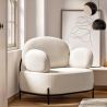 Fauteuil design - Revêtu de tissu bouclé - Baman image 7