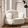 Fauteuil design - Revêtu de tissu bouclé - Baman image 7