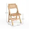  Chaise pliante en bois et rotin pour salle à manger - Umbra image 7