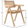 Chaise de salle à manger en rotin canné - avec accoudoirs - Kane image 7