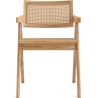 Chaise de salle à manger en rotin canné - avec accoudoirs - Kane image 7