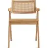 Chaise de salle à manger en rotin canné - avec accoudoirs - Kane image 7
