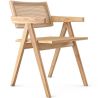 Chaise de salle à manger en rotin canné - avec accoudoirs - Kane image 7