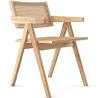Chaise de salle à manger en rotin canné - avec accoudoirs - Kane image 7