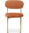 Chaise de salle à manger - Revêtue de Velours - Métal doré - Dahe image 7