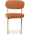 Chaise de salle à manger - Revêtue de Velours - Métal doré - Dahe image 7