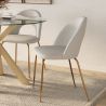 Chaise de salle à manger - Revêtue de tissu Bouclé - Amarna image 7