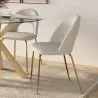 Chaise de salle à manger - Revêtue de tissu Bouclé - Amarna image 7
