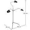 Lampe de sol - Lampe de salon - 3 bras - Giorge




 image 7