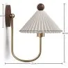 Lampe Murale en Or Vieilli - Applique Vintage - Leig image 7