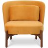 Fauteuil rembourré en velours et bois - Brina image 7
