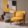 Fauteuil rembourré en velours et bois - Brina image 7