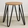 Tabouret Hairpin - 42cm - Bois clair et métal image 7