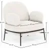 Fauteuil de Designer - Revêtu de Tissu Bouclé - Alia image 7