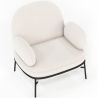 Fauteuil de Designer - Revêtu de Tissu Bouclé - Alia image 7