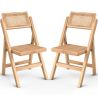Lot de 2 chaises de salle à manger en rotin Canage et bois - Umbra image 7