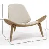 Fauteuil design - Fauteuil scandinave - Revêtement en Boucle - Lucy image 7