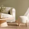 Tabouret Bas Rembourré en Bouclé - Curve image 7
