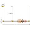Lampe suspendue en cristal - LED - Singlen 100 CM image 7