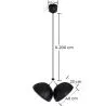 Lampe Suspendue - 2 Spots LED - Dual image 7