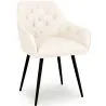 Chaise de salle à manger avec accoudoirs - Rembourrée en Bouclé Premium - Alene image 7