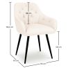Chaise de salle à manger avec accoudoirs - Rembourrée en Bouclé Premium - Alene image 7