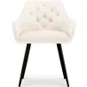 Chaise de salle à manger avec accoudoirs - Rembourrée en Bouclé Premium - Alene image 7