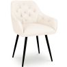 Chaise de salle à manger avec accoudoirs - Rembourrée en Bouclé Premium - Alene image 7
