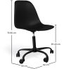 Chaise de bureau avec accoudoirs - Chaise de bureau à roulettes - Structure noire Denisse image 7