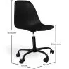Chaise de bureau avec accoudoirs - Chaise de bureau à roulettes - Structure noire Denisse image 7