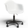 Chaise de bureau avec accoudoirs - Chaise de bureau avec roulettes - Structure noire Weston image 7