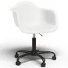 Chaise de bureau avec accoudoirs - Chaise de bureau avec roulettes - Structure noire Weston image 7