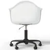 Chaise de bureau avec accoudoirs - Chaise de bureau avec roulettes - Structure noire Weston image 7