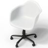 Chaise de bureau avec accoudoirs - Chaise de bureau avec roulettes - Structure noire Weston image 7