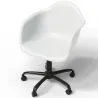 Chaise de bureau avec accoudoirs - Chaise de bureau avec roulettes - Structure noire Weston image 7