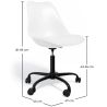Chaise de bureau avec roulettes - Chaise de bureau pivotante - Structure noire Tulip image 7
